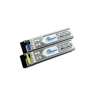 20Km SFP ট্রান্সসিভার মডিউল 1.25Gb/s BiDi একক LC/SC SMF 1310nm Tx 1550nm Rx FP LD