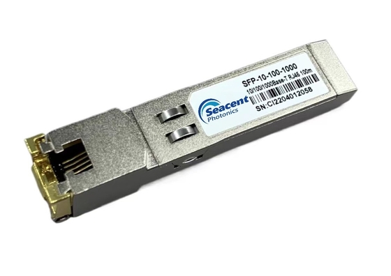 10/100/1000BASE-T SFP কপার ট্রান্সসিভার হট প্লাগেবল 0.01-1.25Gb/S 100m