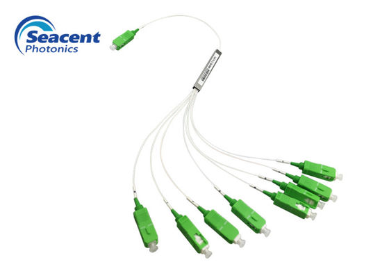 SC/APC সংযোগকারী সহ নিম্ন সন্নিবেশ লস ফাইবার অপটিক PLC স্প্লিটার 1x4
