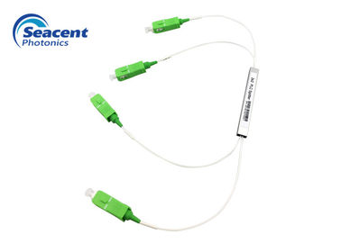 FTTH FTTB FTTX PON-এর জন্য মাইক্রো টাইপ 1x2 ফাইবার অপটিক PLC স্প্লিটার SC APC
